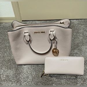 Michael Kors Handbag and Wallet.  Pink.  Never used.